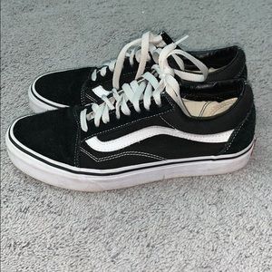 Black and white old school vans